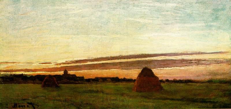 Claude Monet Haystacks at Chailly at Sunrise Germany oil painting art
